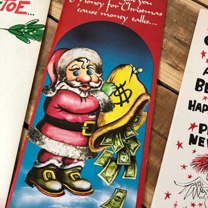 Money Christmas VINTAGE CHRISTMAS CARDS!